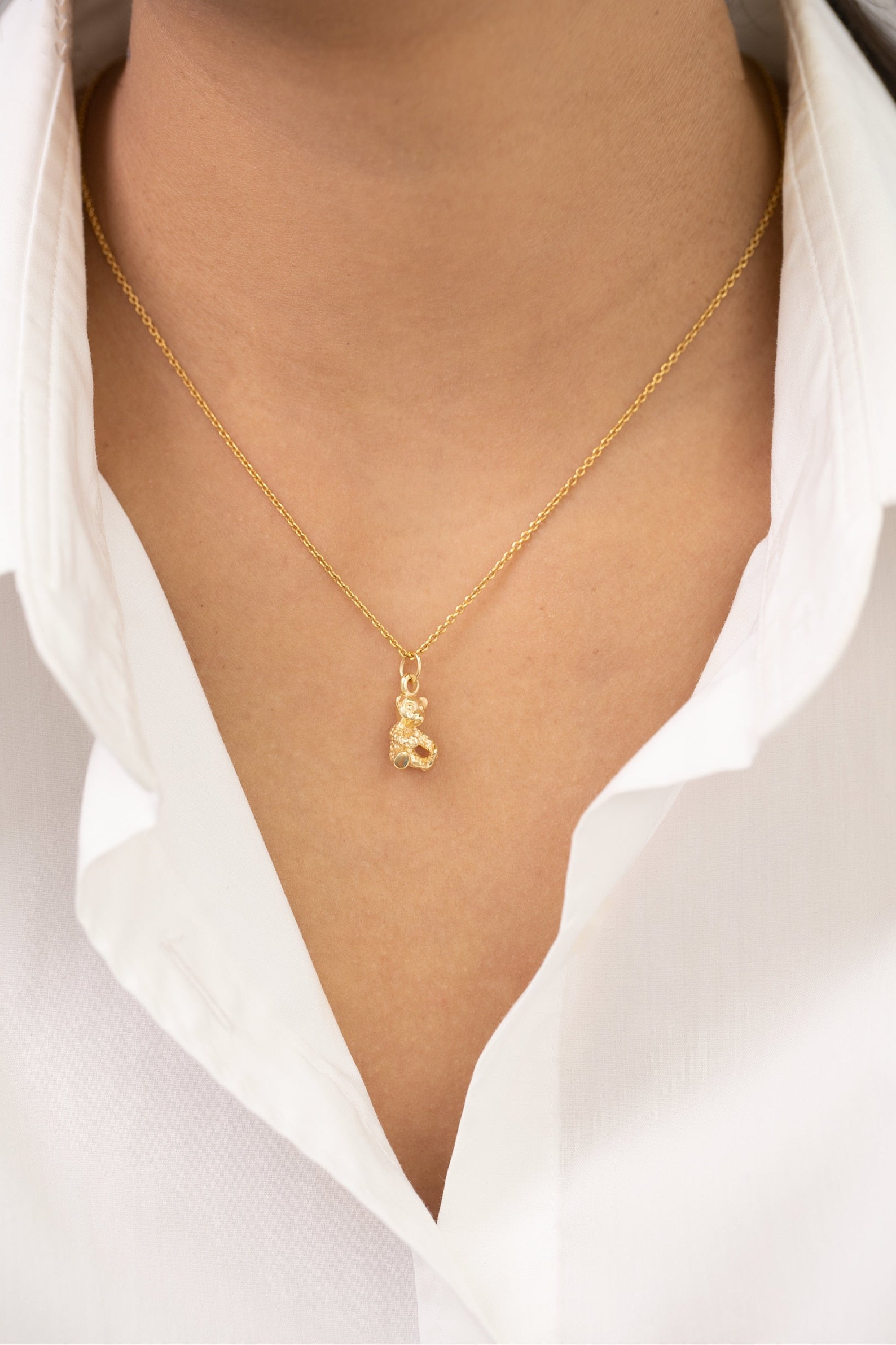 Minimalist Teddy Bear Necklace, Teddy Bear Pendant, Birthday Gift, Cute Necklace, Best Friend Gift, Animal Jewelry