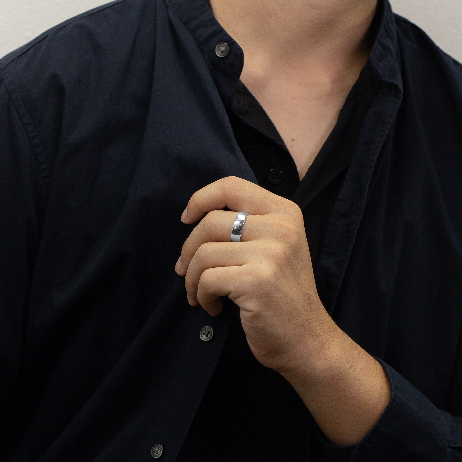 6.2MM Plain Band Wedding Ring, Comfort Fit Plain Wedding Band, Unique Wedding Band for Men, Smooth Wedding Band