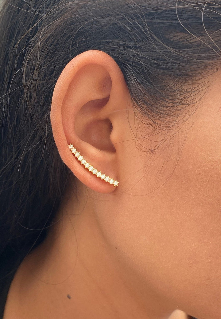 Ear Climber Earrings / Earrings Gift for Women / Statement Earrings / Bridesmaid Gift / Diamond Earrings