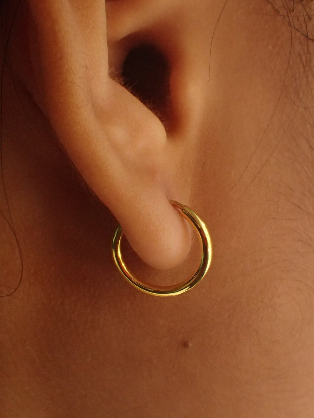 Minimalist Hoop Earrings / 12mm Thin Endless Hoops / Bridesmaid Gift / Huggie Hoops / Gift for Her