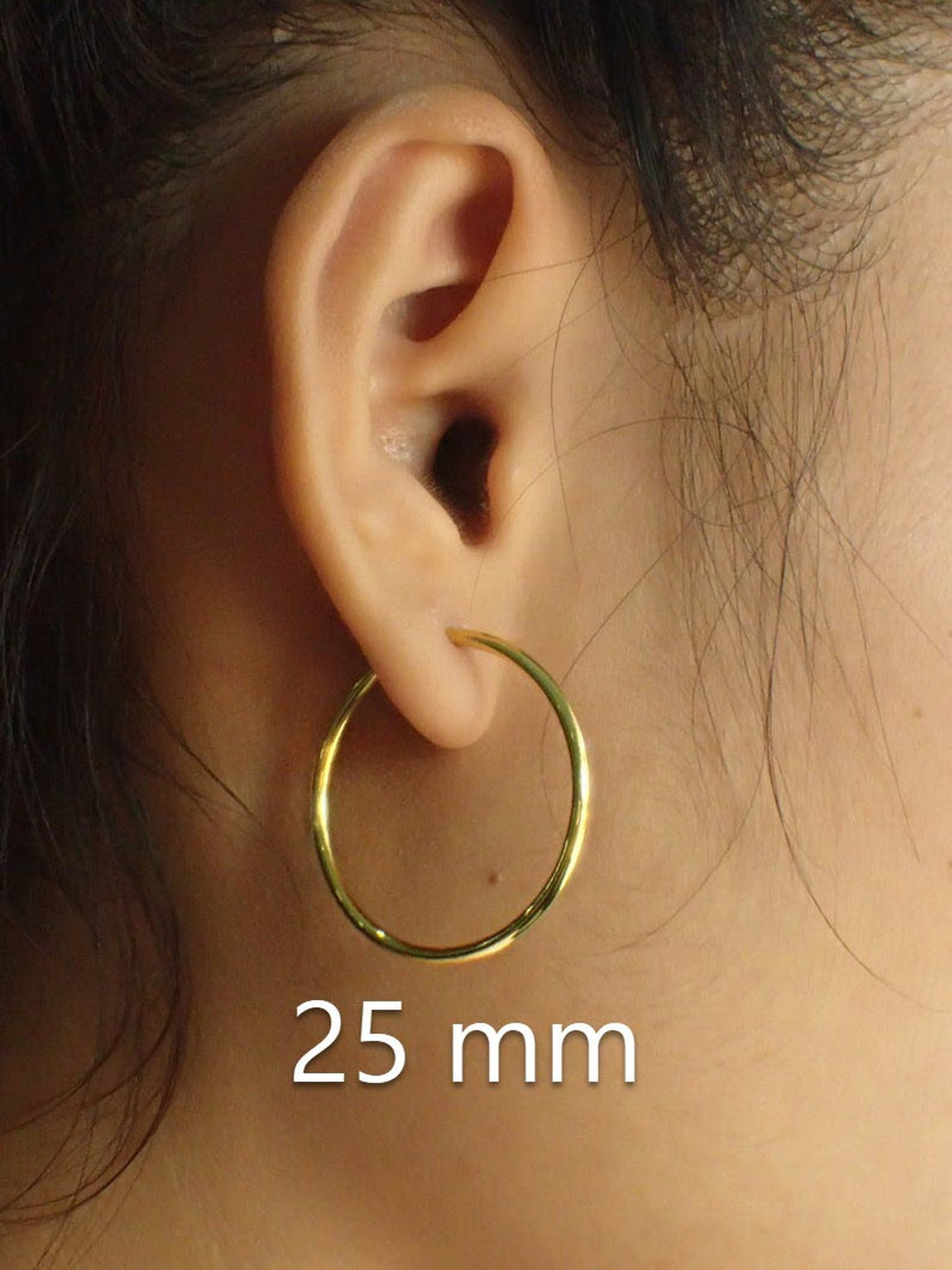 Thin Endless Hoops / Sterling Silver Minimalist Hoop Earrings / Huggie Hoops / Bridesmaid Gift /Bridal Earring Gift 10mm 15mm 20mm