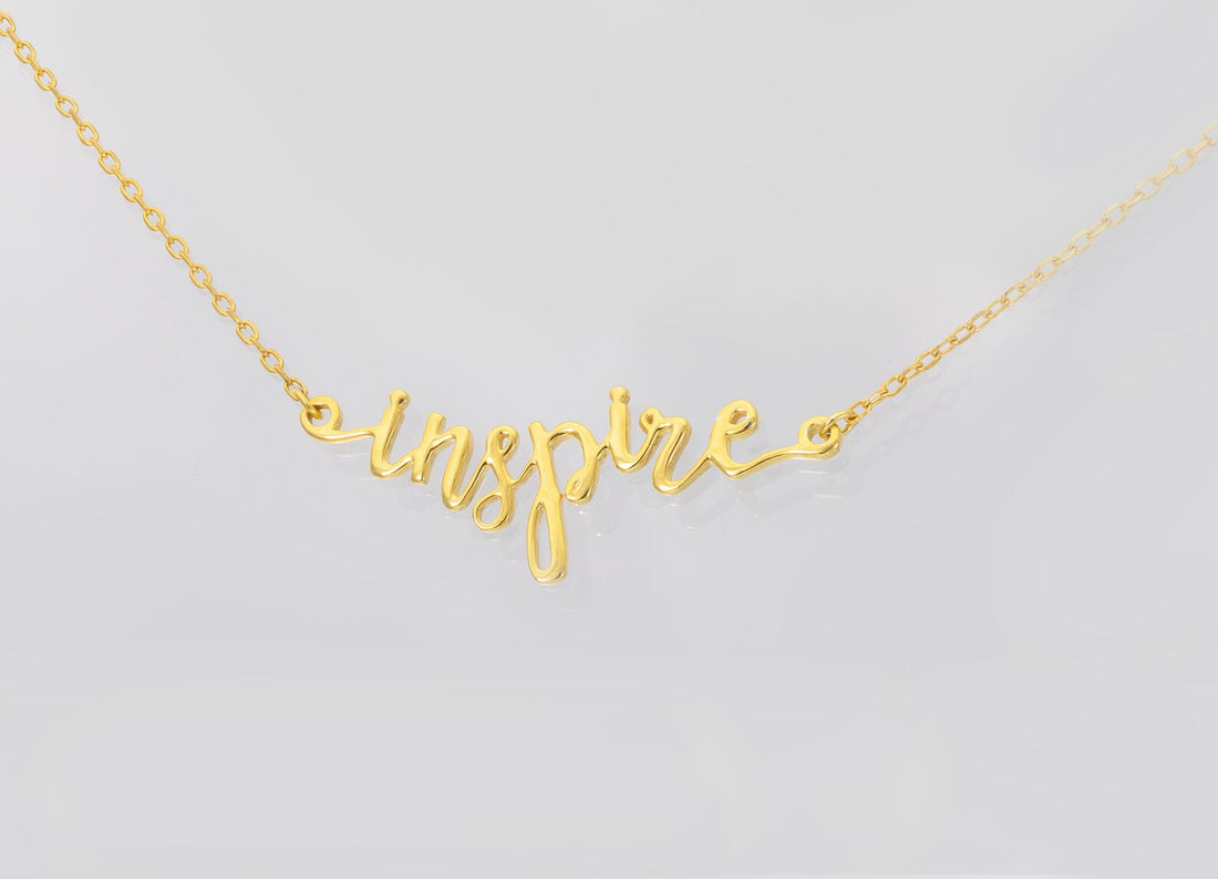 Inspire Name Necklace, Personalized Necklace Gifts For Women, Layering Necklace, Custom Name Jewelry