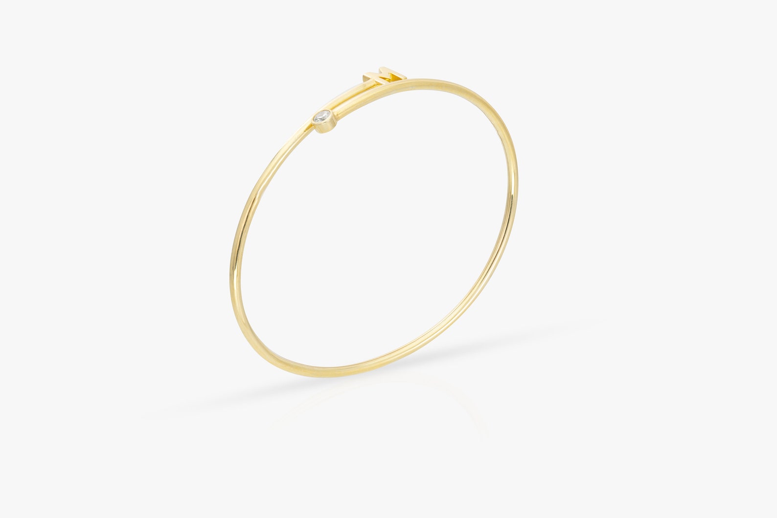 Personalized Initial Bangle Bracelets, Starling Silver Adjustable Bracelets, Custom Bracelets Gift for Women