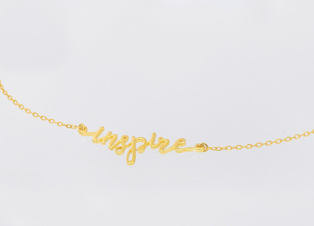 Inspire Name Necklace, Personalized Necklace Gifts For Women, Layering Necklace, Custom Name Jewelry