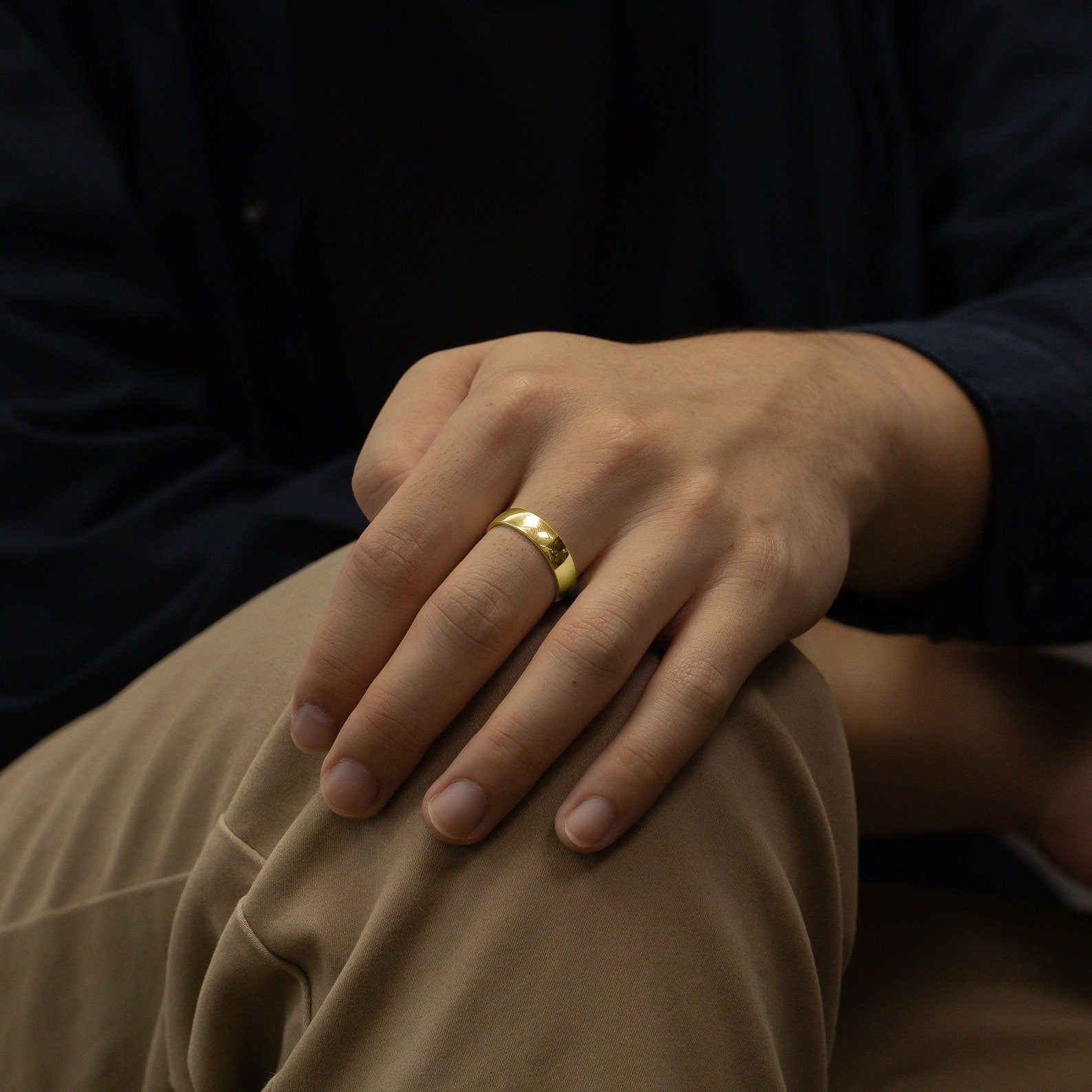 5.3MM Plain Band Wedding Ring, Unique Wedding Band for Men, Comfort Fit Plain Wedding Band, Smooth Wedding Band