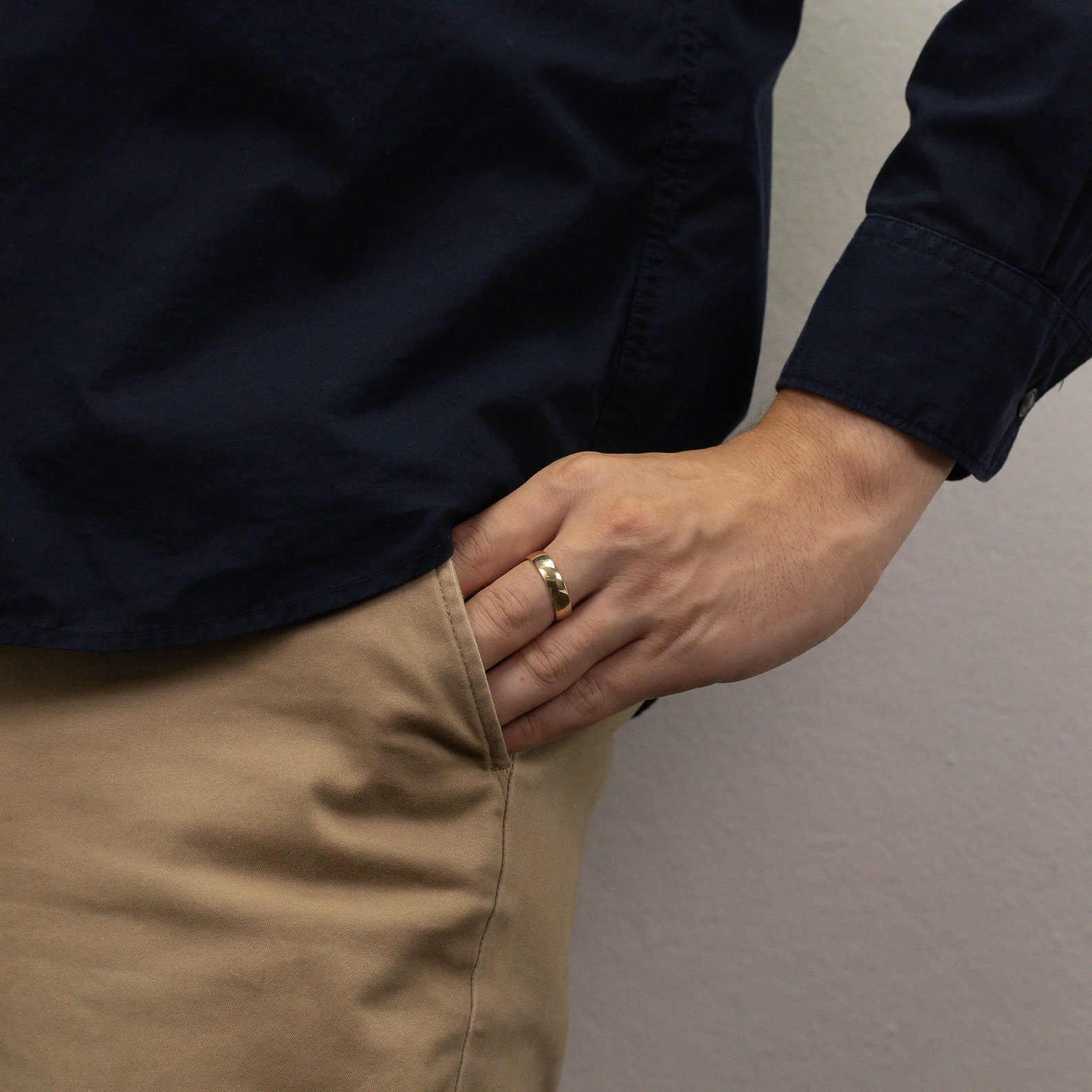 5.3MM Plain Band Wedding Ring, Unique Wedding Band for Men, Comfort Fit Plain Wedding Band, Smooth Wedding Band