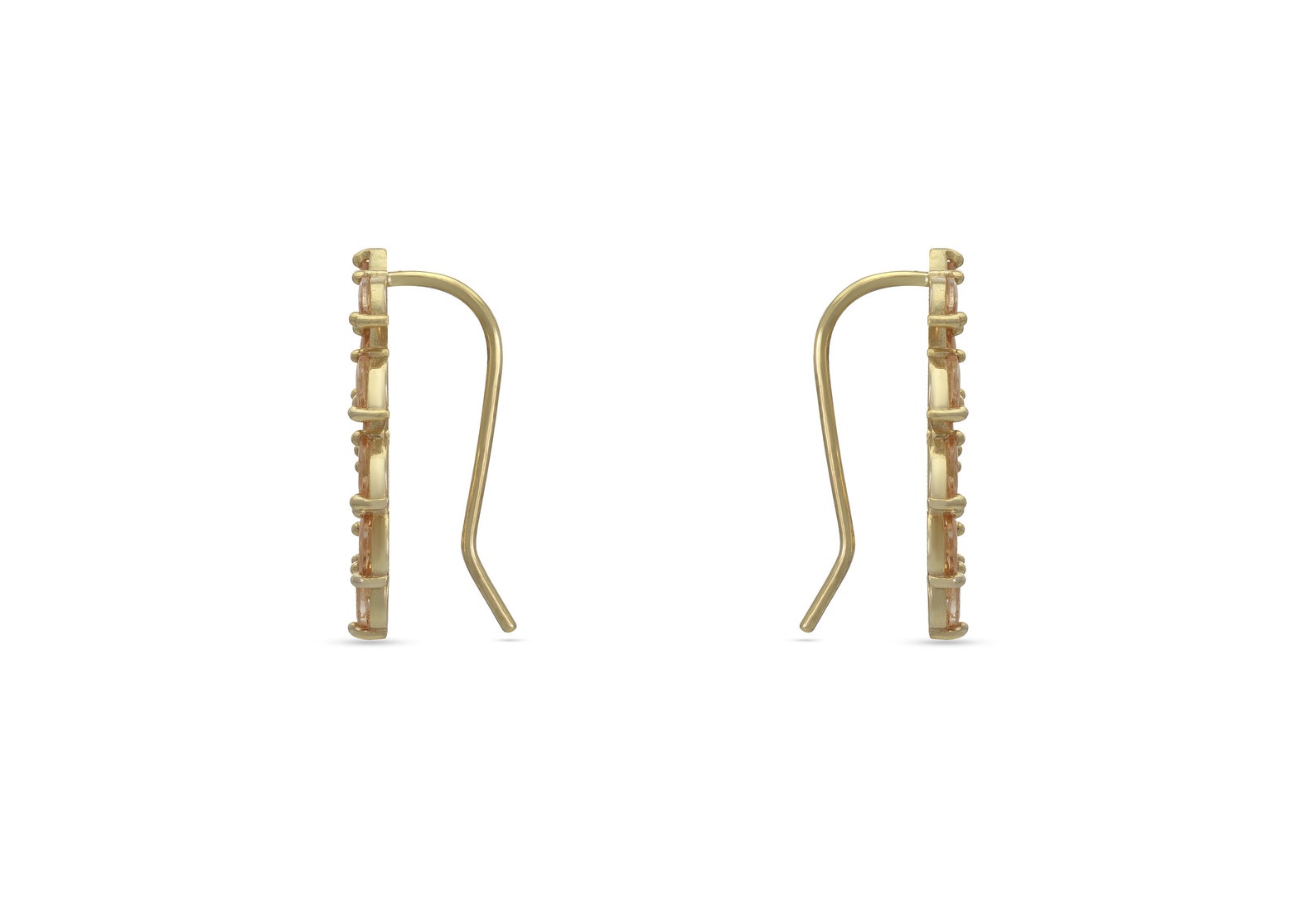 Citrine Earring Climber / Marquise Ear Crawlers Earrings / Ear Climber Earrings / Bridesmaid Gift / November Birthstones