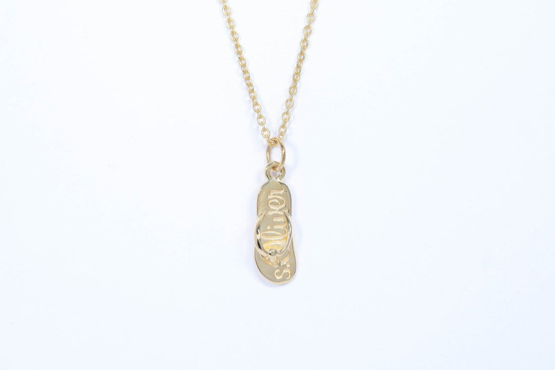 Flip Flop Necklace, Flip Flops Pendant Necklace, Flip Flop Jewelry, Summer Jewelry, Flip Flops Charm