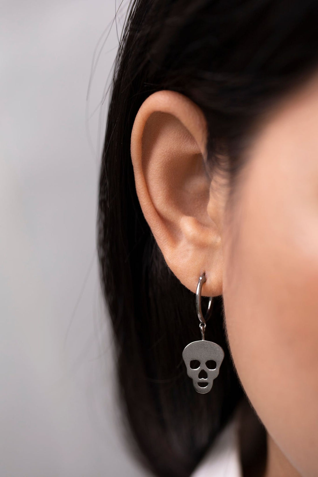 Halloween Skull Earrings, Dangle Drop Skull Hoop Earrings, Skeleton Earrings, Huggie Earrings, Gothic Earrings, Valentinus's Day Gift