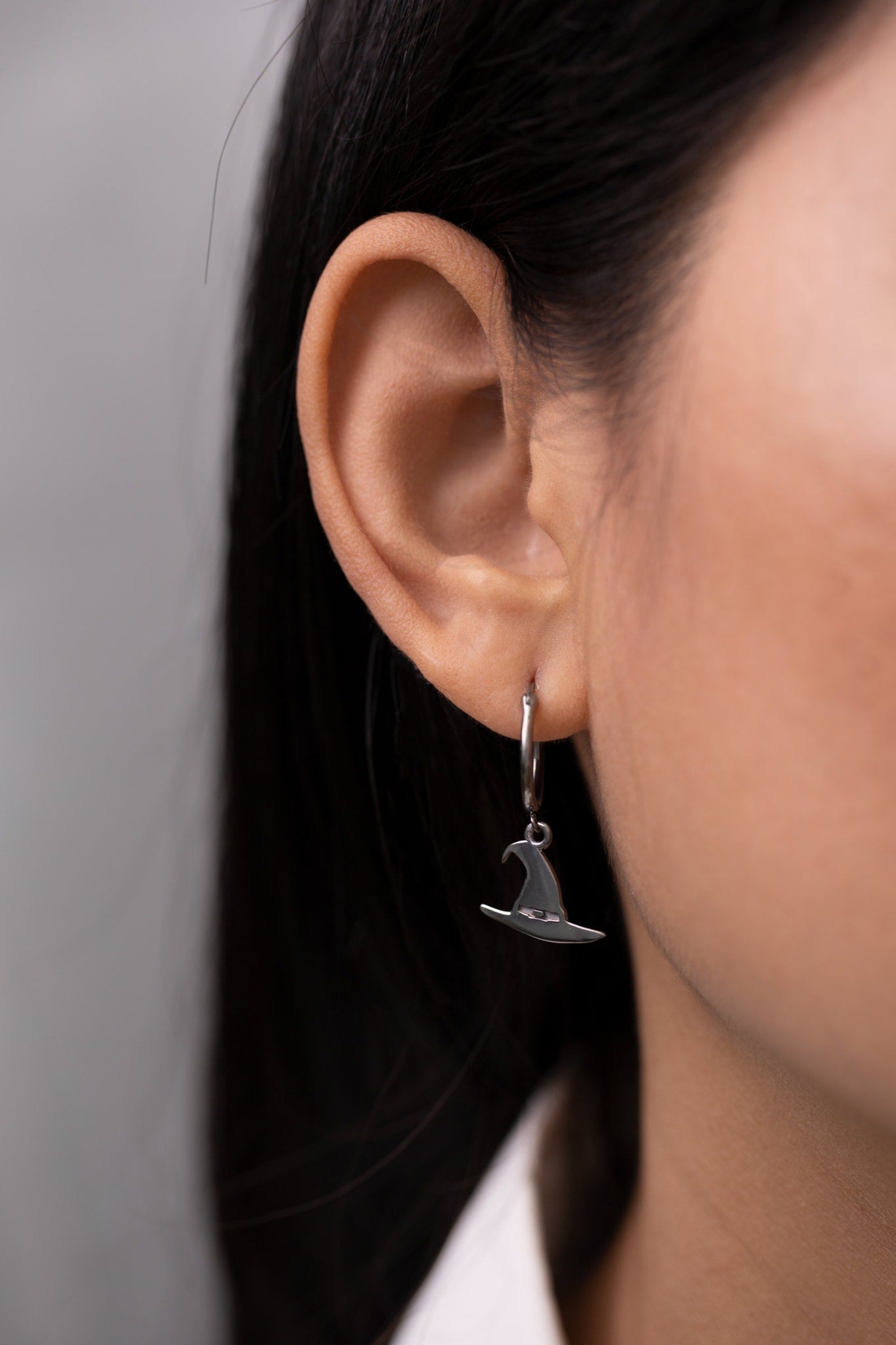 Witch Hat Halloween Earrings, Witch Earrings, Halloween Earrings Gift for Her, Clay Earrings