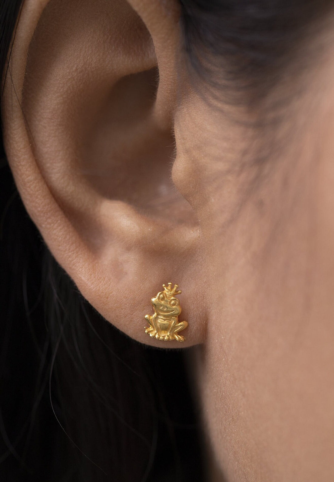 Frog Stud Earrings, Summer Earrings, Vintage Animals Earrings, Earring For Women, Jumping Frog Earrings, Gift for Her