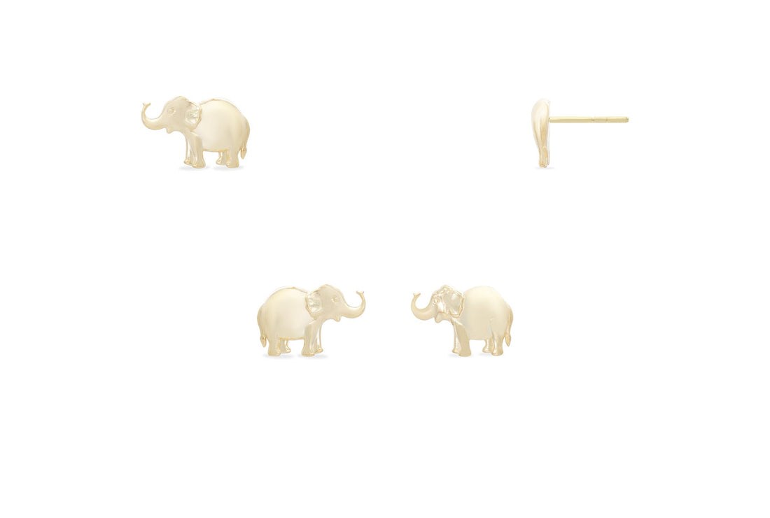 Elephant Stud Earrings, Elephant Studs, Animal Lover Jewelry, Minimalist Earrings, Safari Jewelry, Gift for Her