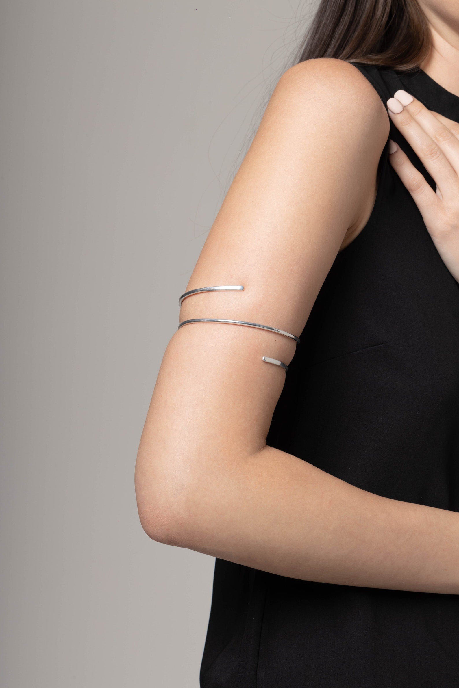 Minimalist Simple Arm Band, Adjustable Open Cuff Bracelet, Upper Arm Cuff, Gold Cuff Bracelet, Upper Arm Jewelry