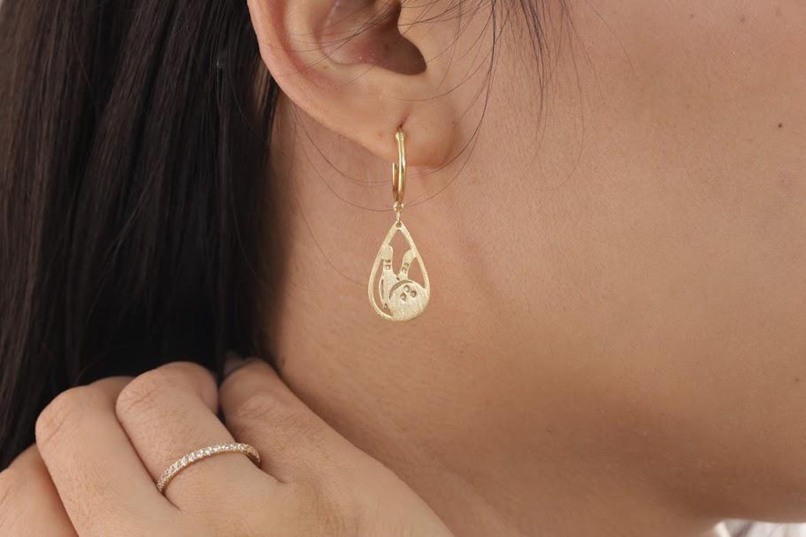 Bowling Hoop Earrings, Bowling Earrings, Bowling Earring for Ladies Bowlers, Bowling Player Wife Earring, Gift for Bowling League Member