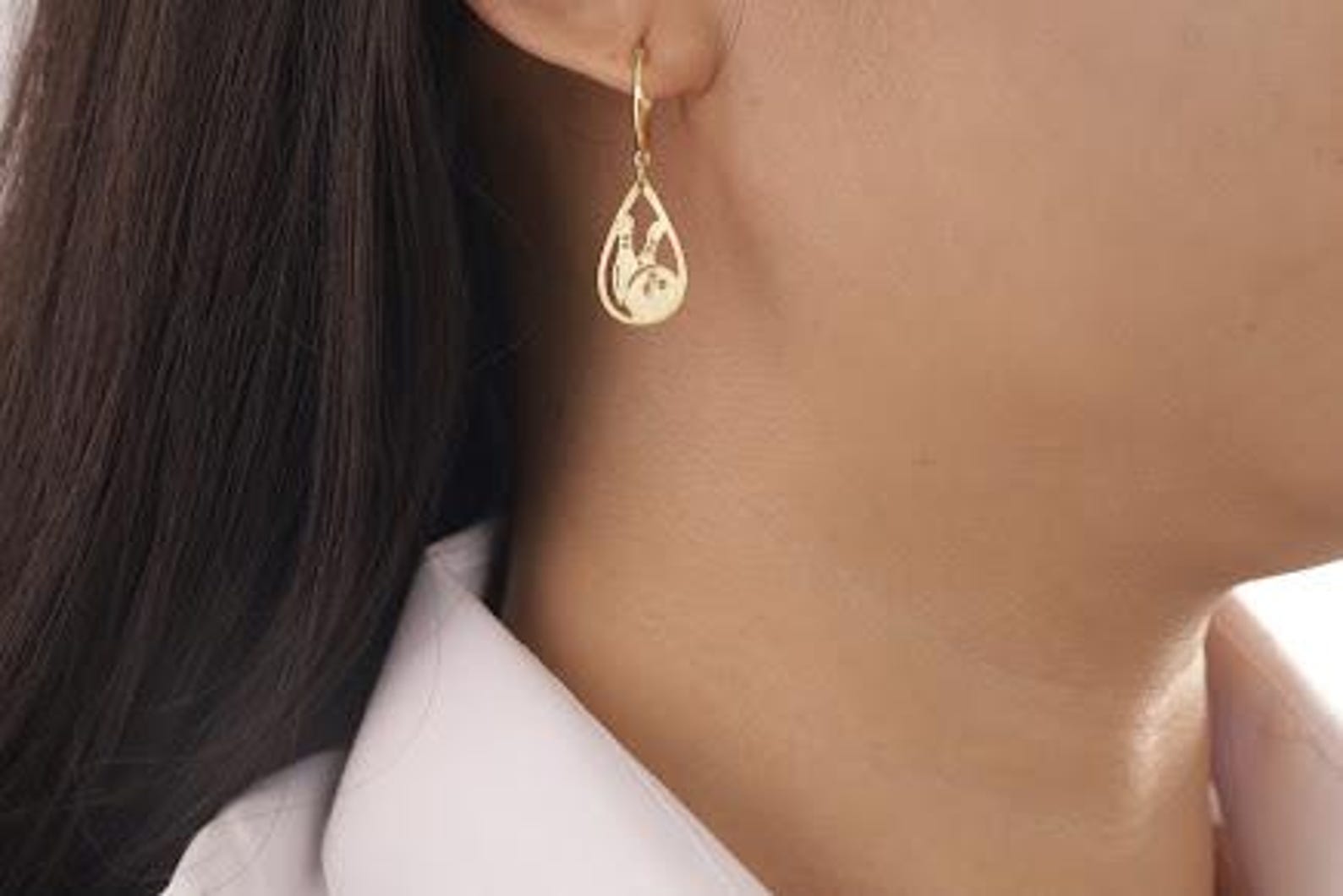 Bowling Hoop Earrings, Bowling Earrings, Bowling Earring for Ladies Bowlers, Bowling Player Wife Earring, Gift for Bowling League Member