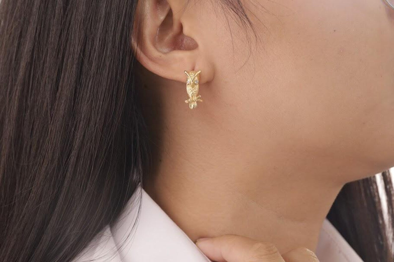 Owl Stud Earrings, Owl Stud Charm, Minimalist Owl Earrings, Animal Jewelry, Classic Earrings, Bridesmaid Gift