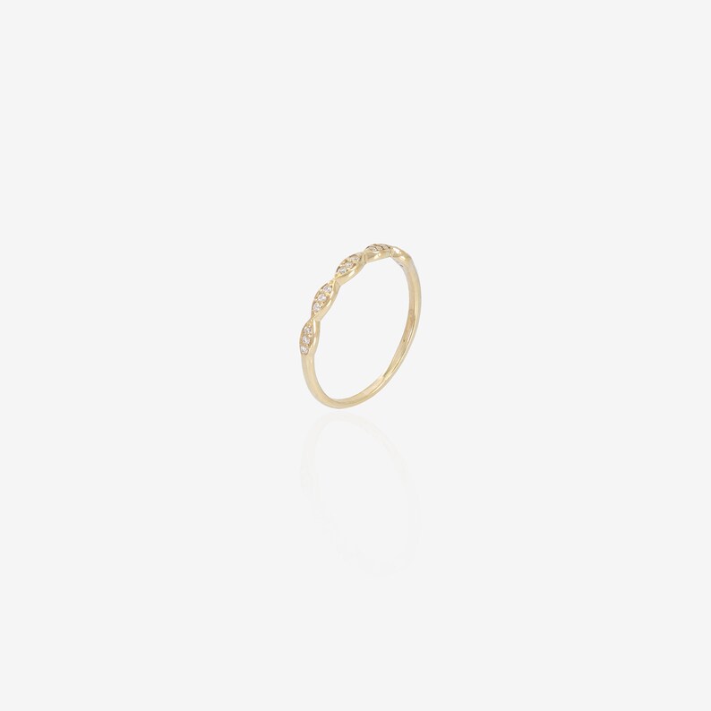 Marquise Diamond Ring, Eternity Wedding Band, Vintage Art Deco Ring, Stacking Bridal Ring for Women, Christmas Gift, Cyber Monday