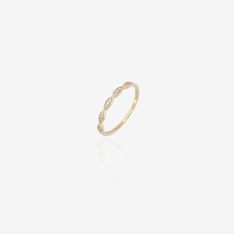 Marquise Diamond Ring, Eternity Wedding Band, Vintage Art Deco Ring, Stacking Bridal Ring for Women, Christmas Gift, Cyber Monday