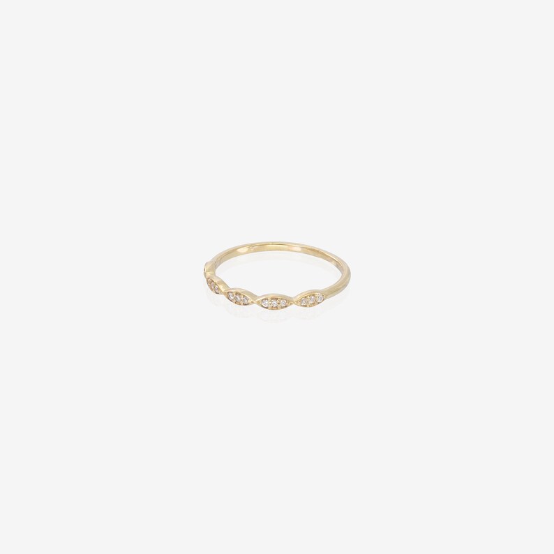 Marquise Diamond Ring, Eternity Wedding Band, Vintage Art Deco Ring, Stacking Bridal Ring for Women, Christmas Gift, Cyber Monday