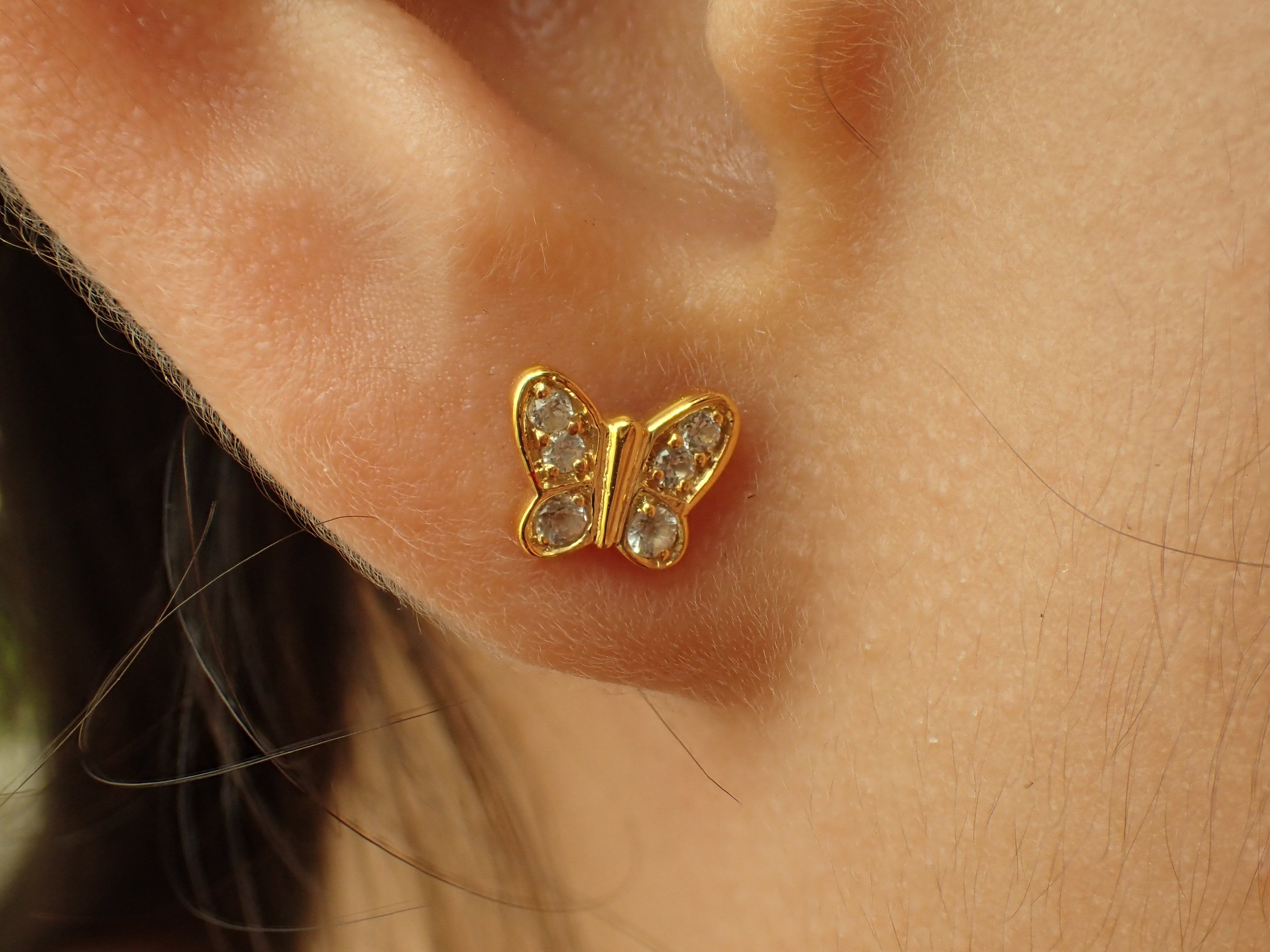 Butterfly Stud Earrings, Stackable Butterfly Earrings, Delicate Butterfly Earrings Gift for Women, Best Friend Gift