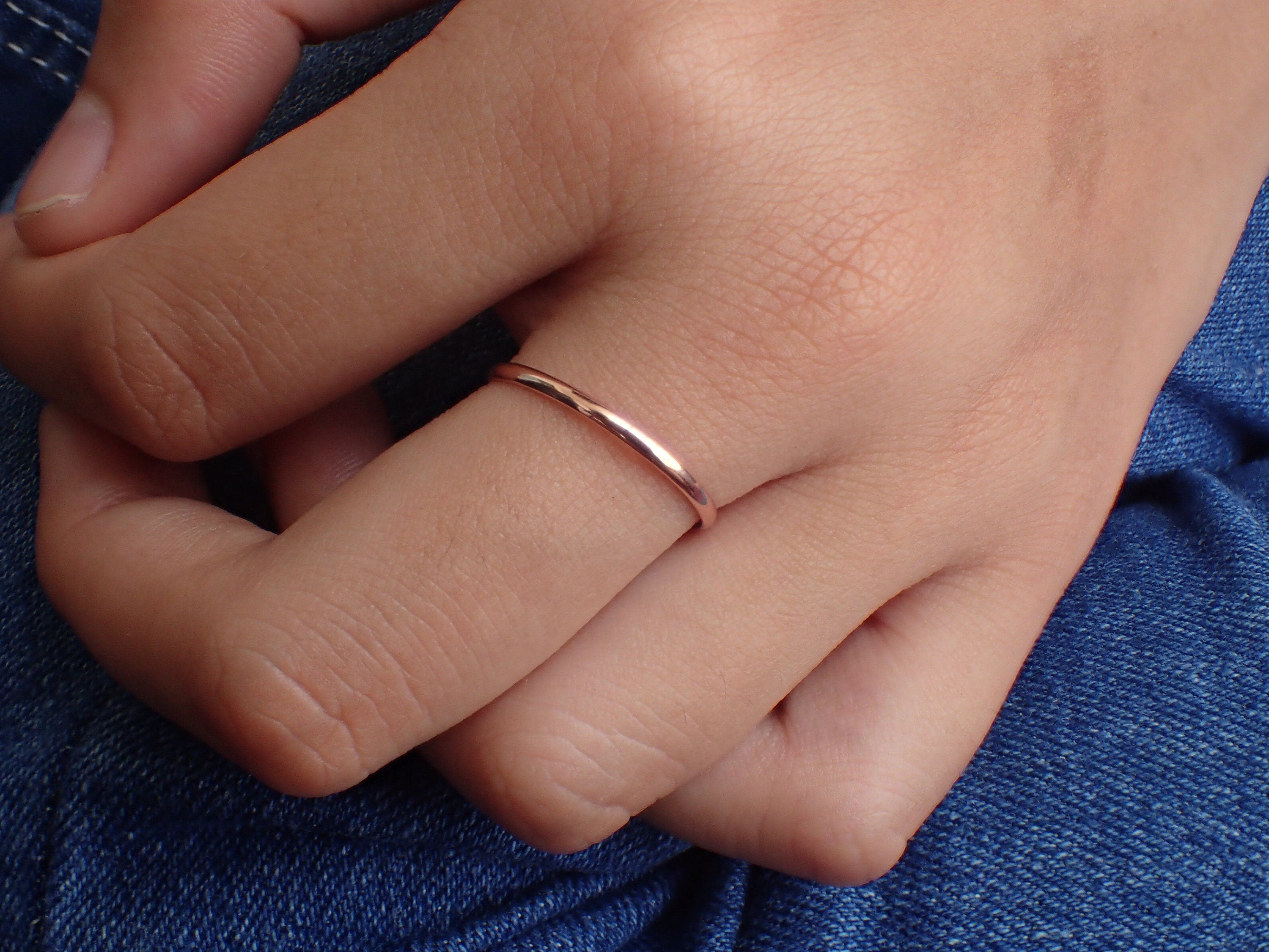 2.0mm Simple Plain Wedding Band, Smooth Plain Band, Thin Dainty Band, Domed Band, Cyber Monday Deal