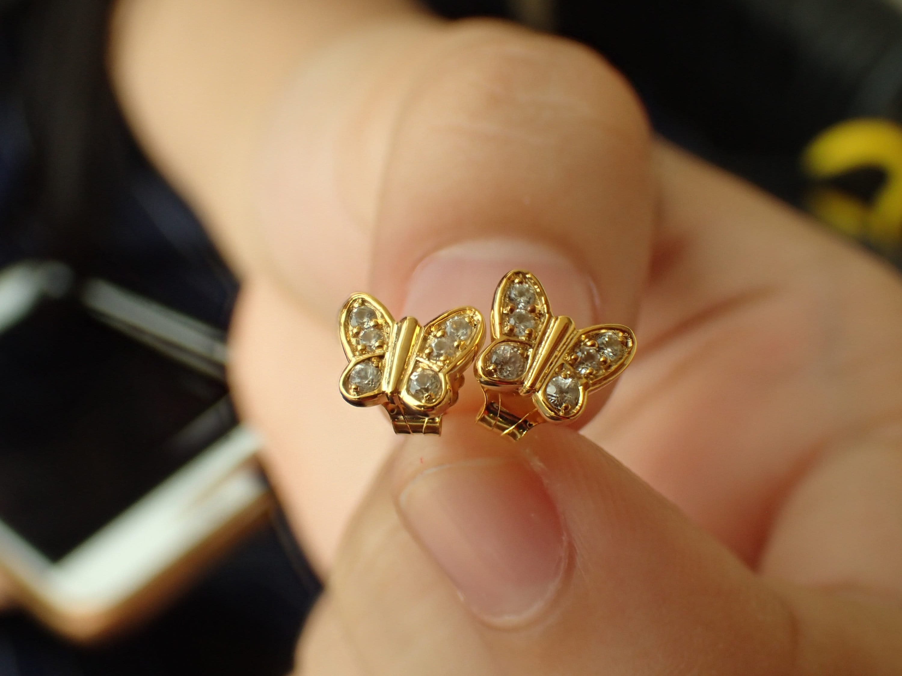 Butterfly Stud Earrings, Stackable Butterfly Earrings, Delicate Butterfly Earrings Gift for Women, Best Friend Gift