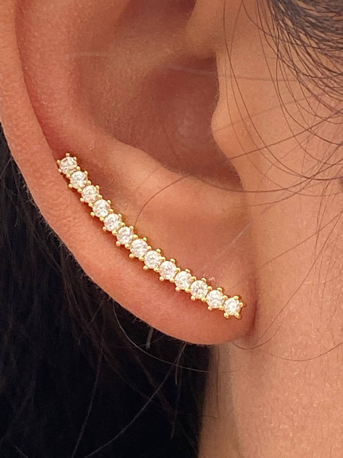 Ear Climber Earrings / Earrings Gift for Women / Statement Earrings / Bridesmaid Gift / Diamond Earrings / In Stock