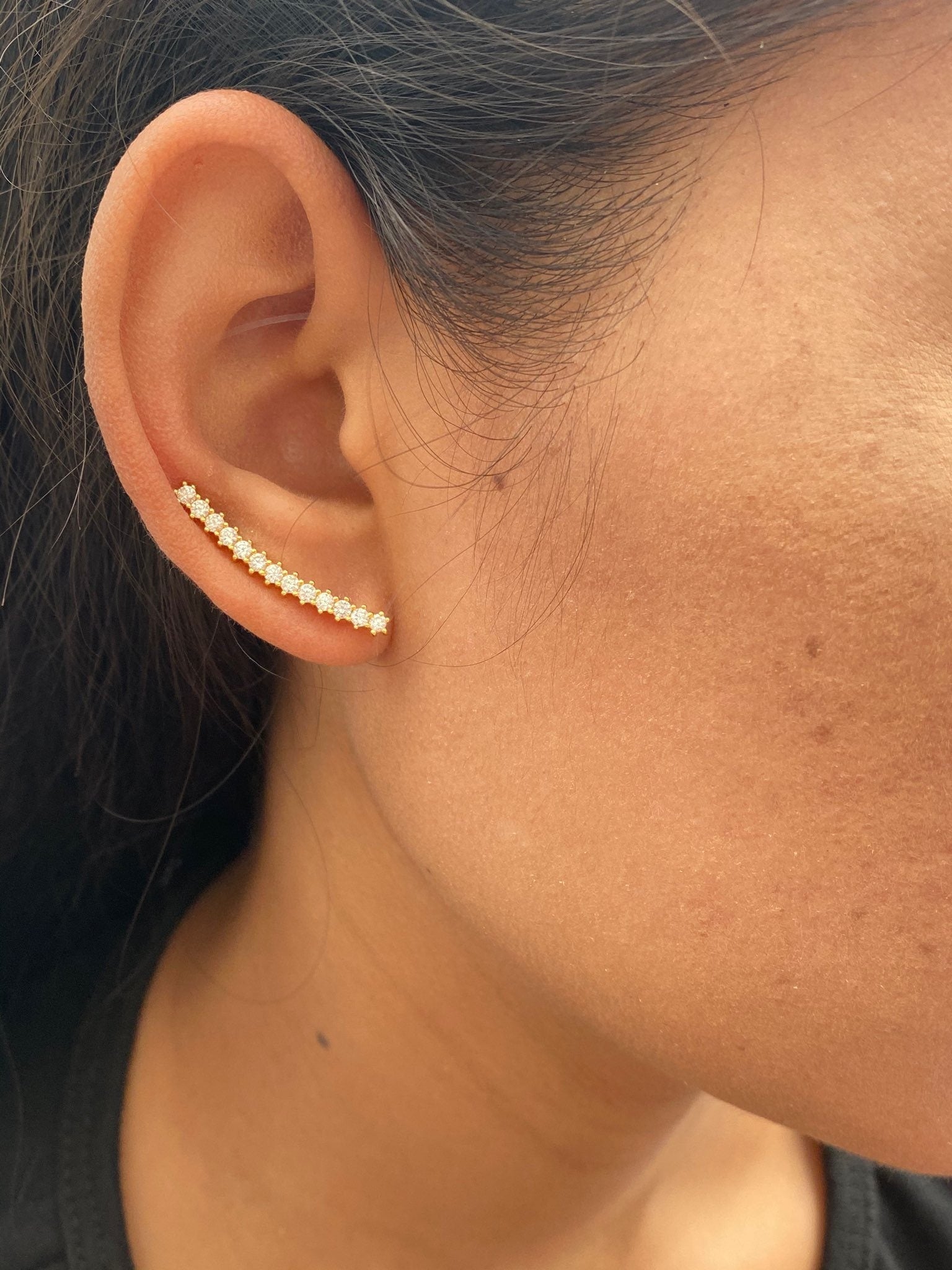 Ear Climber Earrings / Earrings Gift for Women / Statement Earrings / Bridesmaid Gift / Diamond Earrings / In Stock