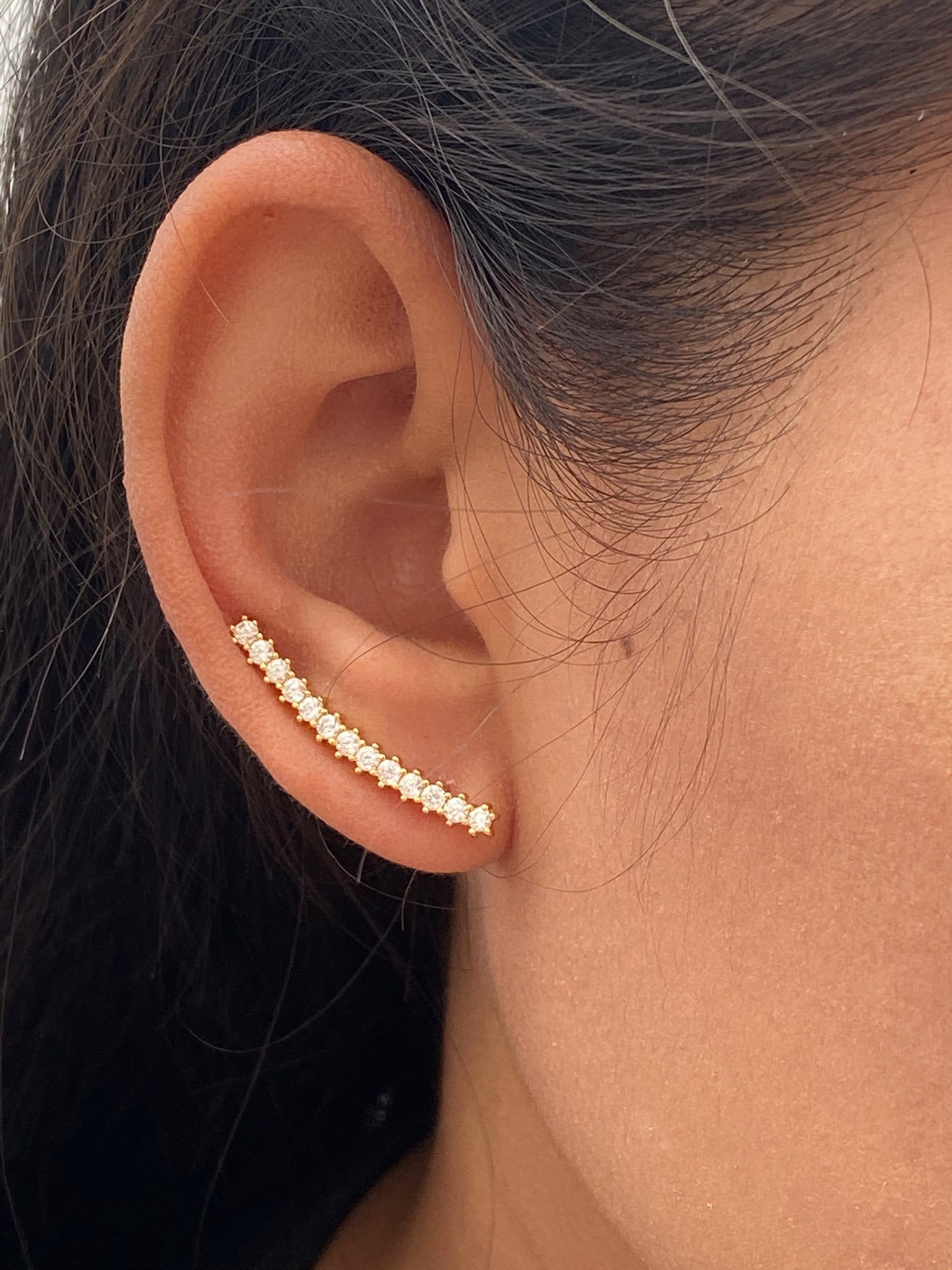 Ear Climber Earrings / Earrings Gift for Women / Statement Earrings / Bridesmaid Gift / Diamond Earrings / In Stock