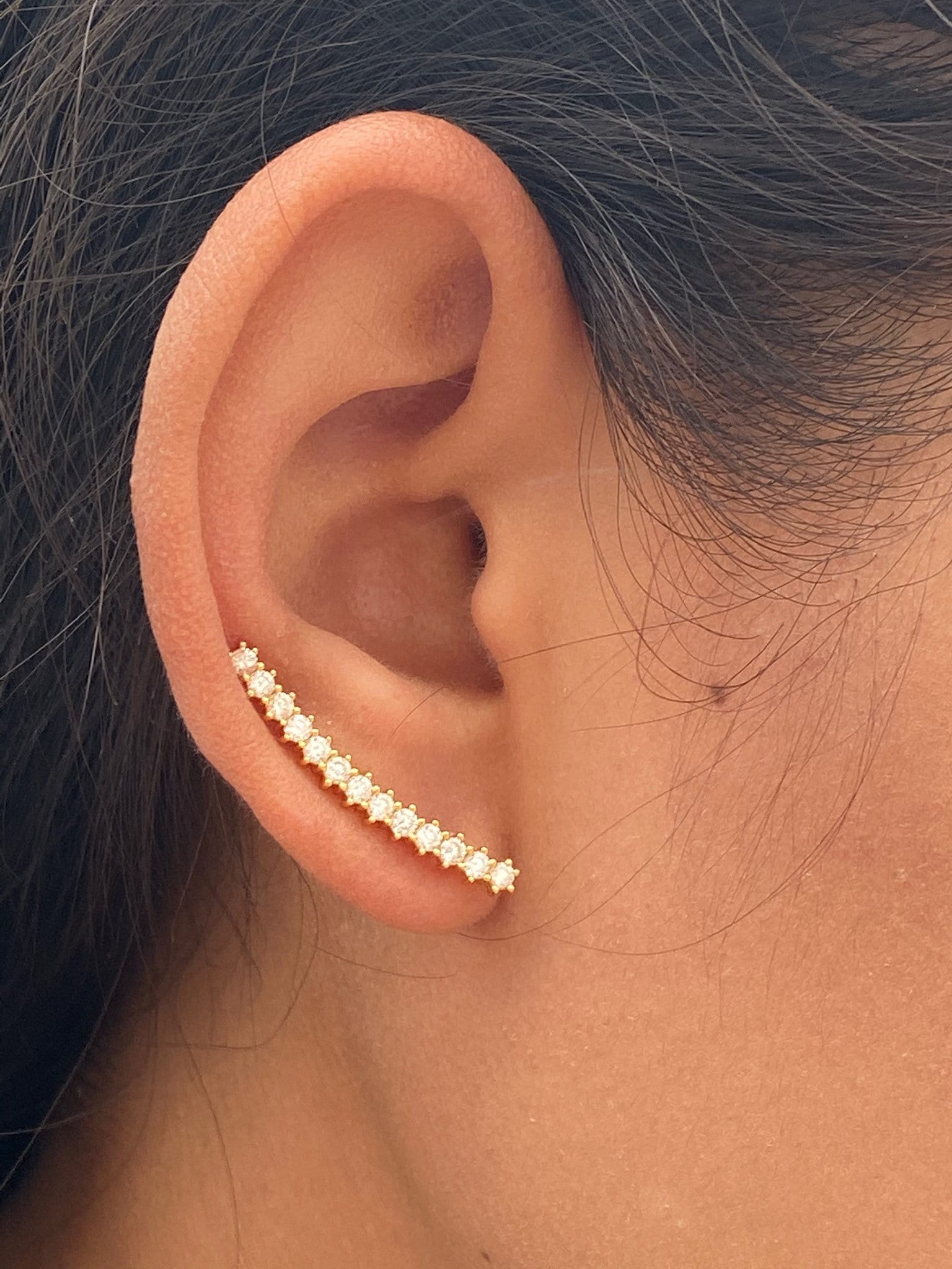 Ear Climber Earrings / Earrings Gift for Women / Statement Earrings / Bridesmaid Gift / Diamond Earrings / In Stock