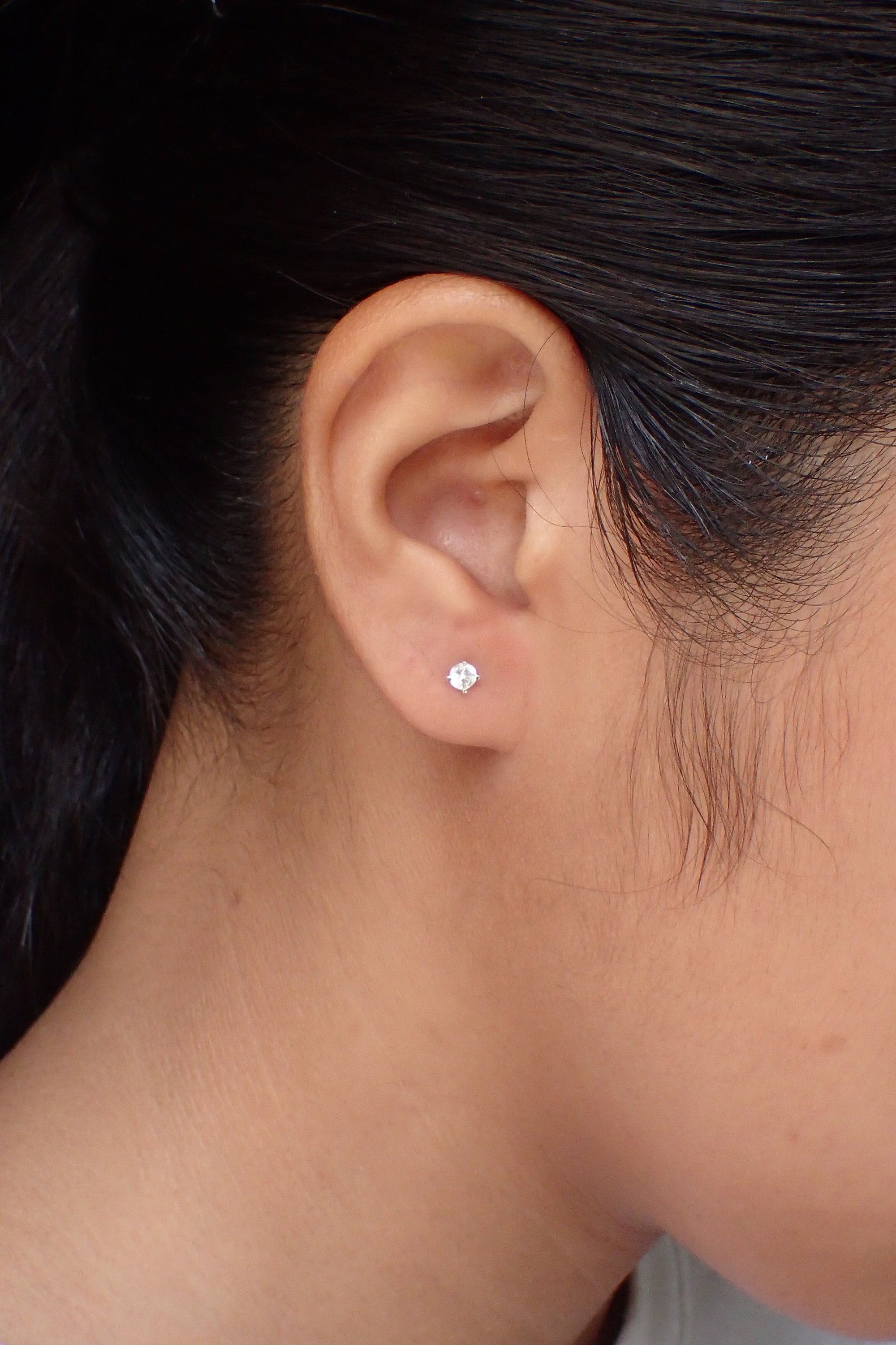 2mm Diamond Stud Earrings / Mini Studs for Women / Round Stud Earrings / Minimalist Earrings Gift for Her/ In Stock