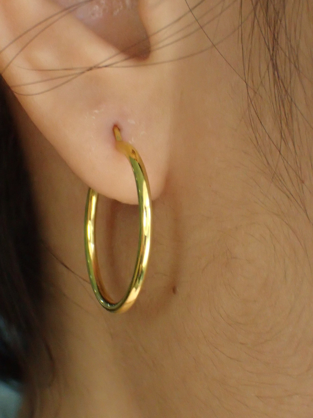 20 MM Minimalist Hoop Earring / Earrings Gift for Women / Bridal Wedding Gift / Huggie Hoops