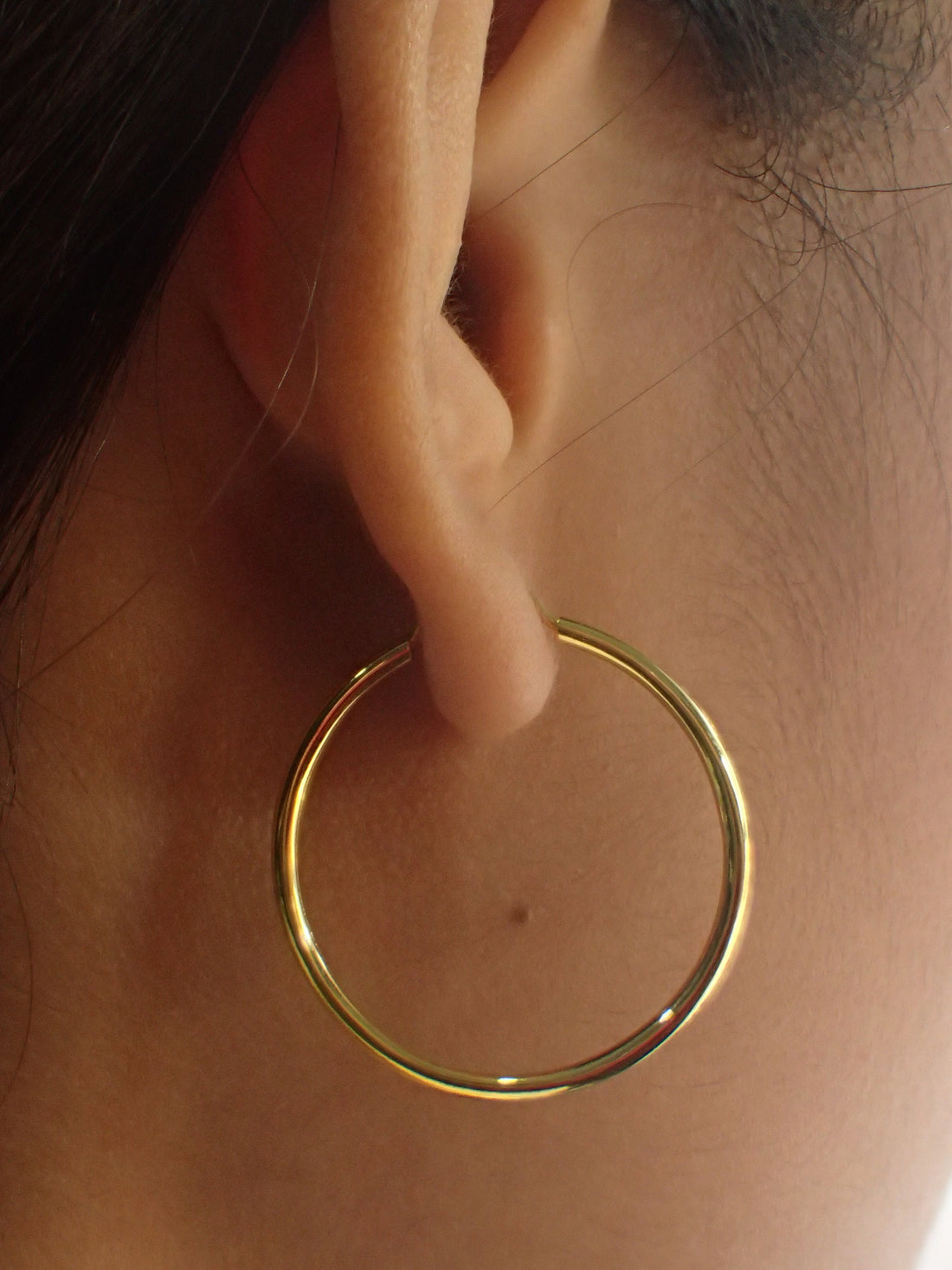 Minimalist Hoop Earrings, Bridal Earrings Gift for Her, Daily Wear Earrings for Women, 18K Gold Plated Hoop Earrings