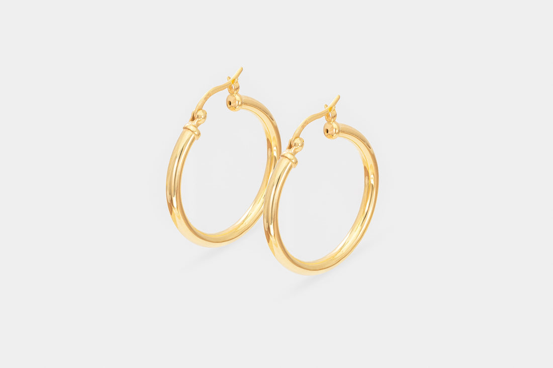 25 MM Hoop Earrings, Thick Earring for Women, Plain Bold Hoops, Huge Hoops, Last Minute Gifts