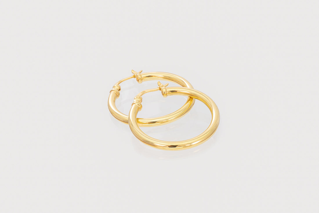 25 MM Hoop Earrings, Thick Earring for Women, Plain Bold Hoops, Huge Hoops, Last Minute Gifts