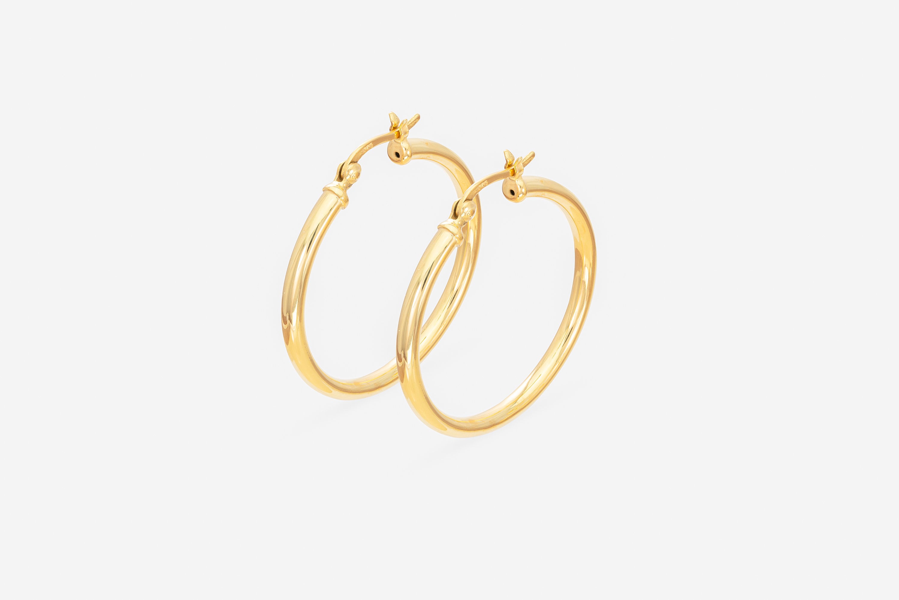 30 MM Statement Hoop Earrings, Thick Hoop Earrings, Plain Bold Hoops, Classic Earrings
