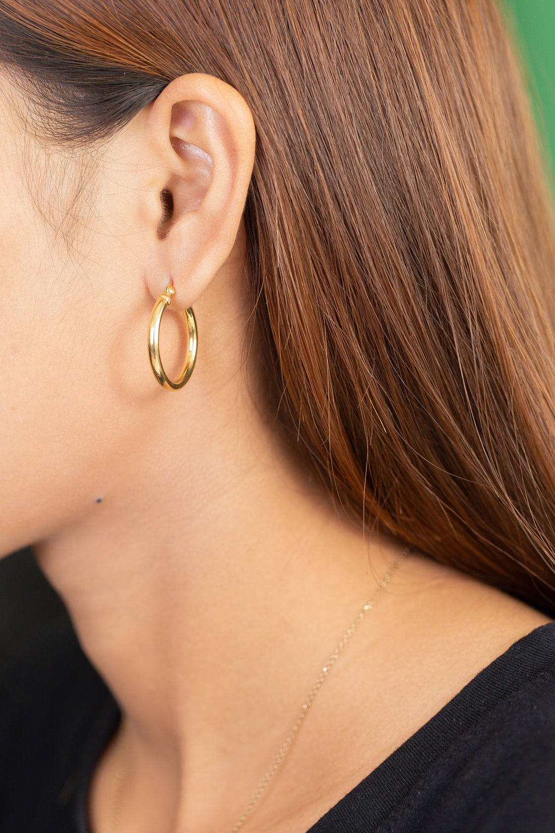 20 MM Thick Hoop Earrings, Minimalist Chunky Hoops, Thick Earring for Women, Plain Bold Hoops