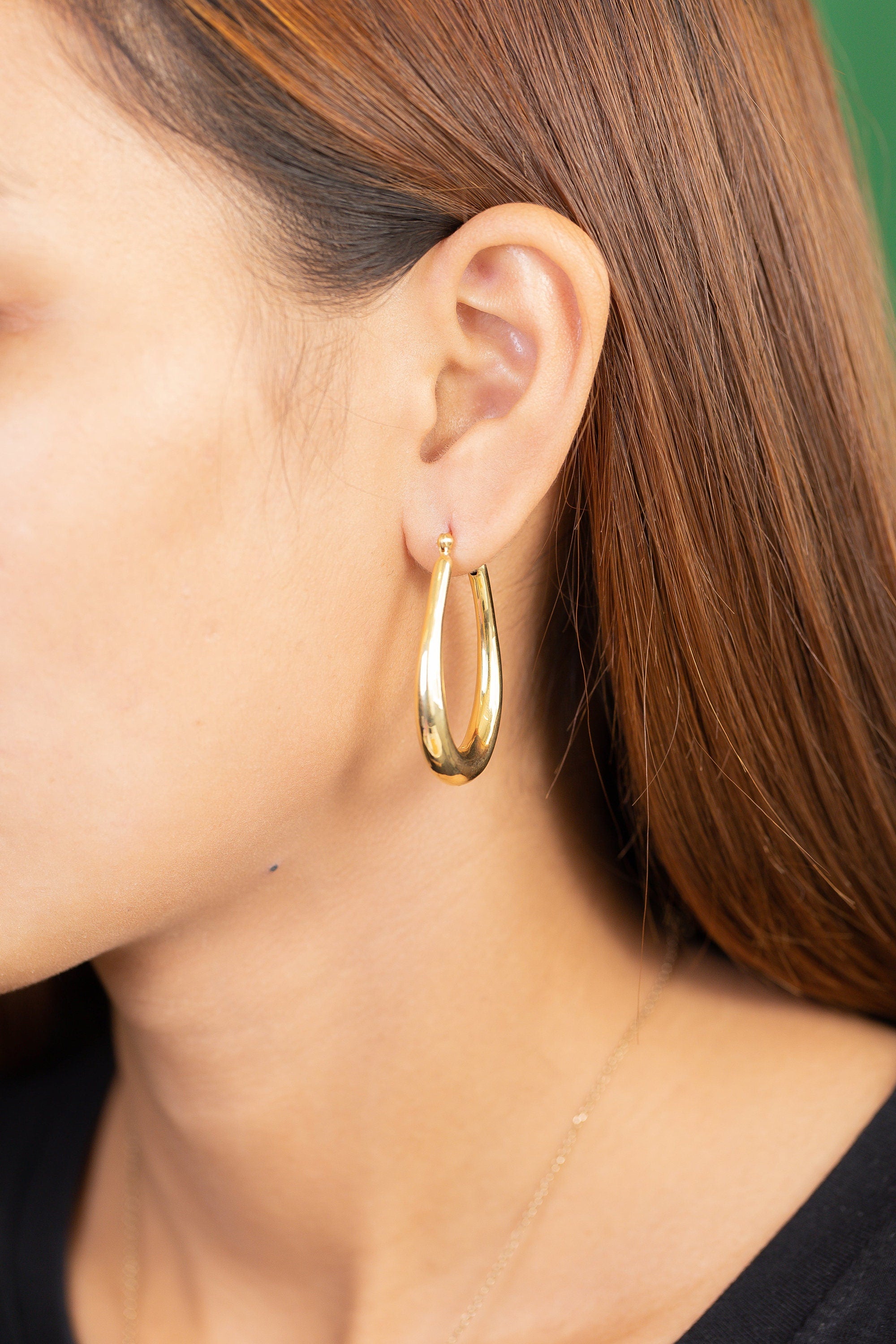 20 MM Minimalist Chunky Hoop Earrings, Minimalist Chunky Hoops, Thick Earring for Women, Plain Bold Hoops