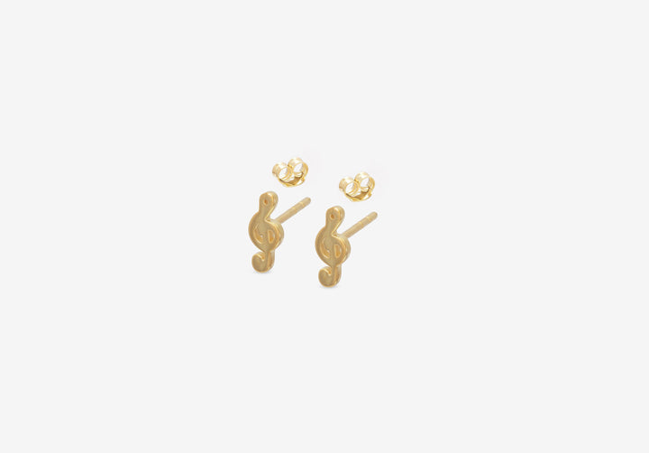 Music Note Stud Earrings, Treble Clef Earrings, Gift For Musician, Tiny Stud Earrings