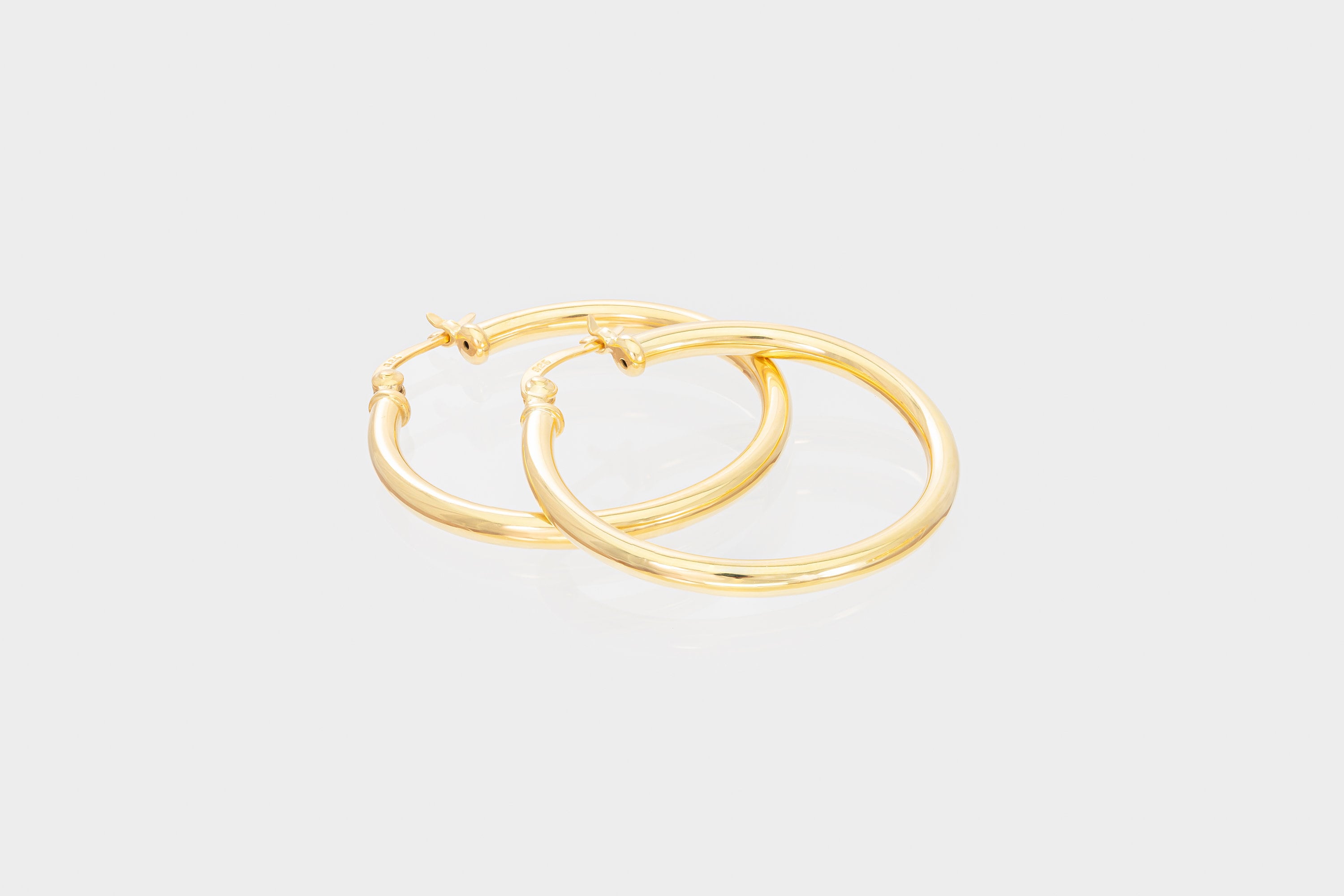 30 MM Statement Hoop Earrings, Thick Hoop Earrings, Plain Bold Hoops, Classic Earrings