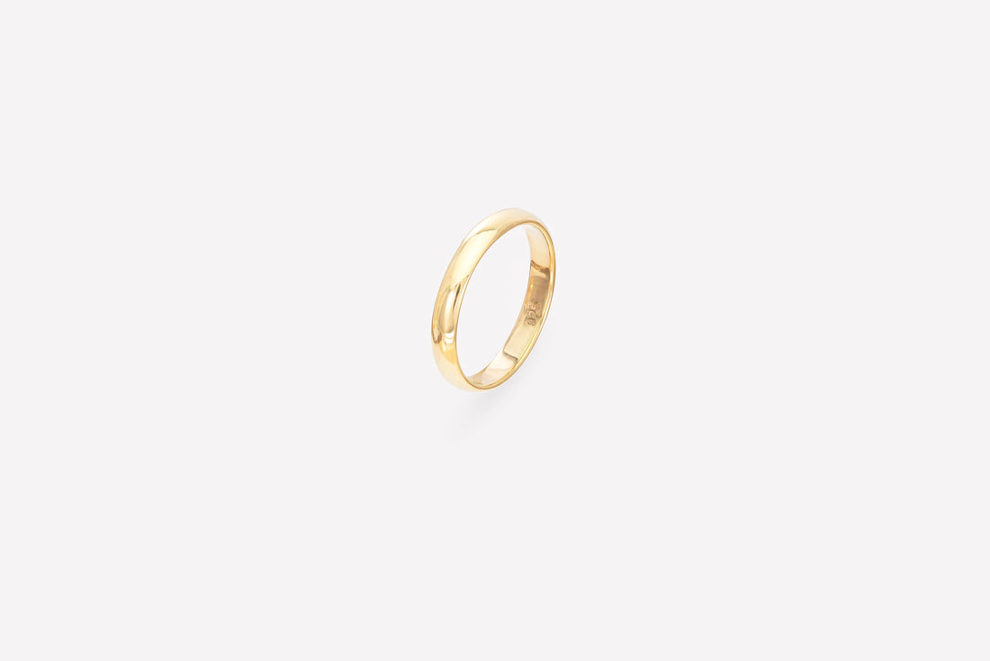 3mm Plain Wedding Band, Men's Women's Wedding Band, Simple Thin Plain Wedding Band, Rounded Wedding Band, Mother's Day Gift