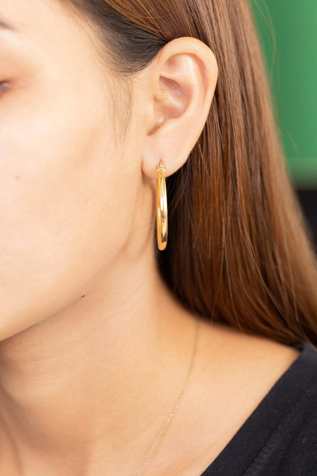 30 MM Statement Hoop Earrings, Thick Hoop Earrings, Plain Bold Hoops, Classic Earrings