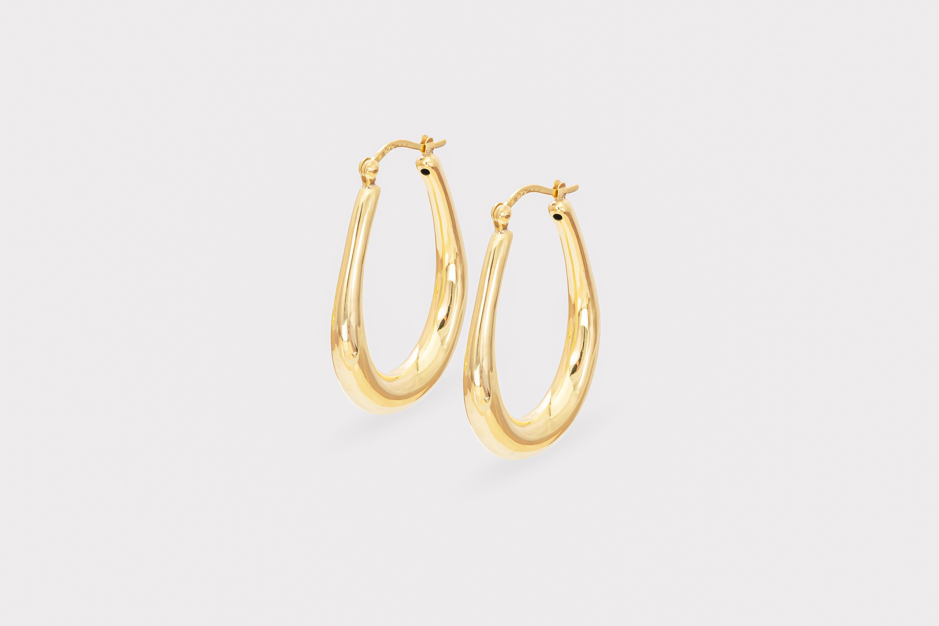 20 MM Minimalist Chunky Hoop Earrings, Minimalist Chunky Hoops, Thick Earring for Women, Plain Bold Hoops
