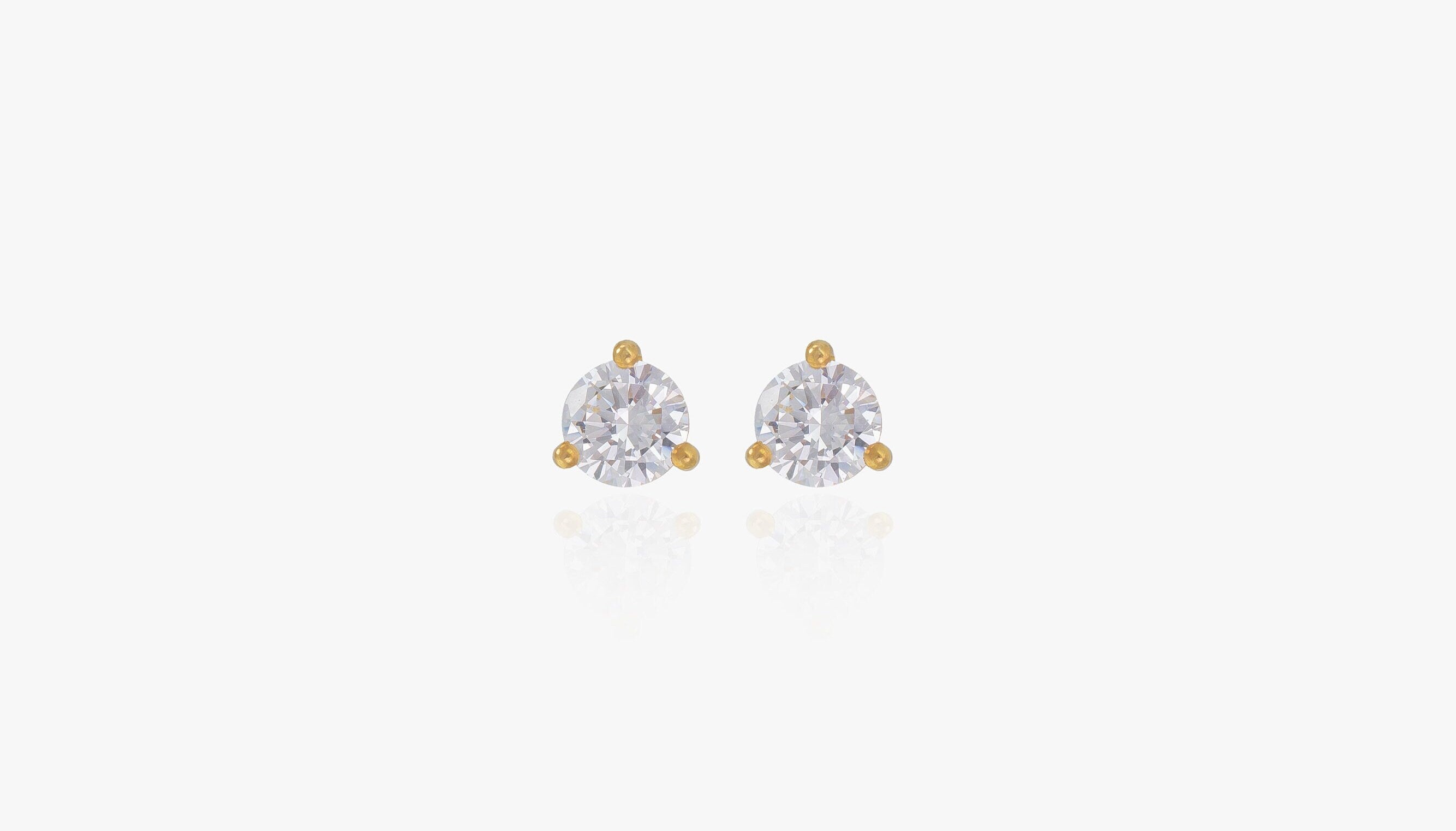 0.84ct Diamond Solitaire Stud Earrings, Minimalist Diamond Studs, Everyday Bridal Earrings, Anniversary Gift for Her