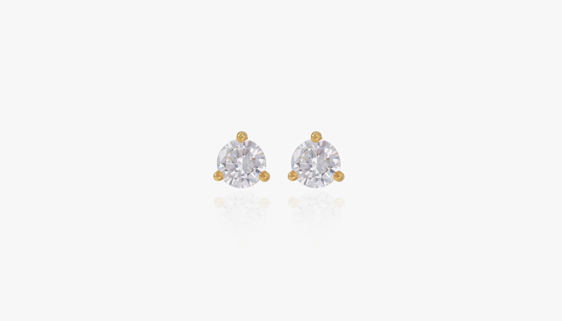 0.84ct Diamond Solitaire Stud Earrings, Minimalist Diamond Studs, Everyday Bridal Earrings, Anniversary Gift for Her