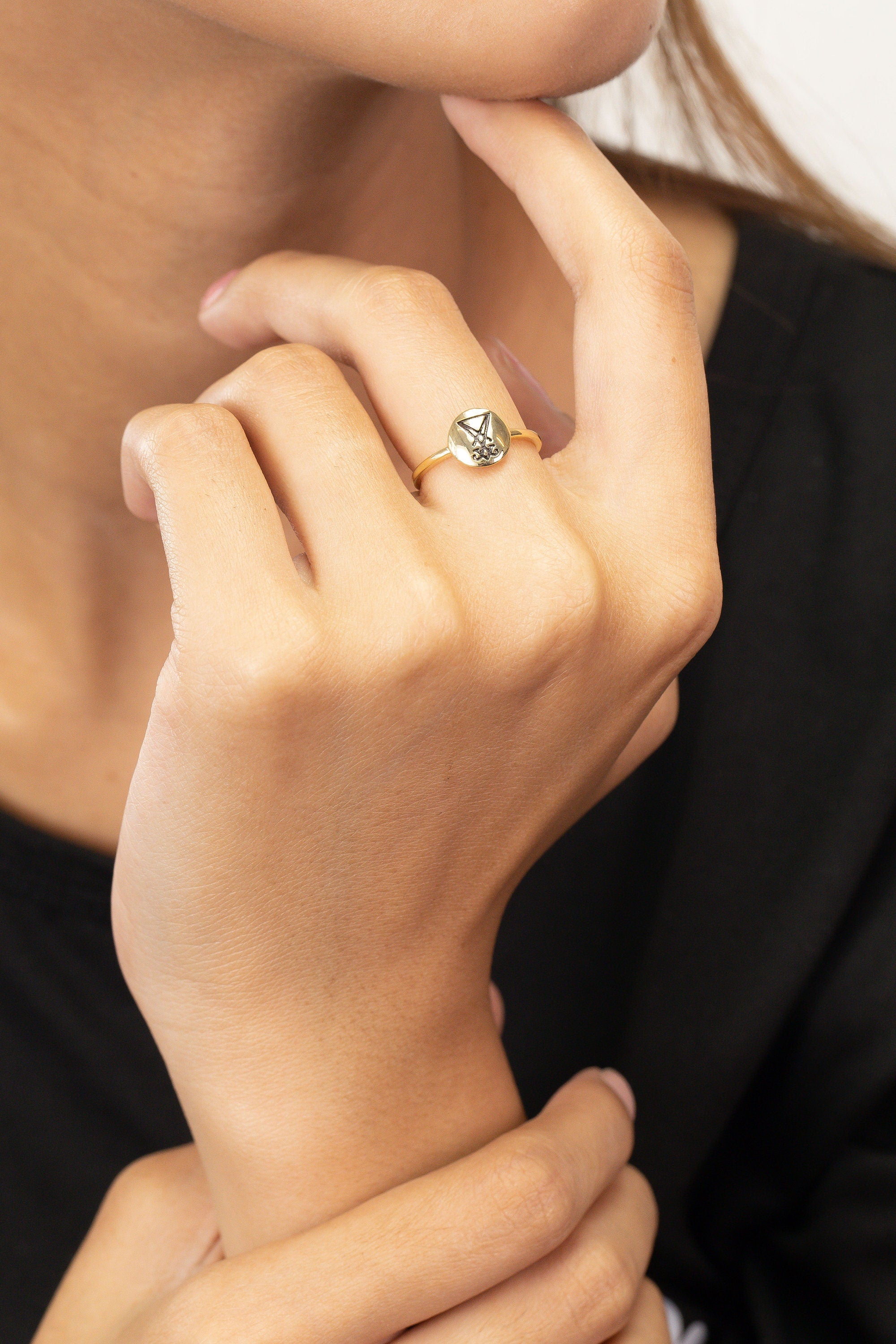 Sigil of Lucifer Ring, Satanic Ring, Protection Jewelry, Ring of Lucifer to Reclaim Your Life , Gothic Ring