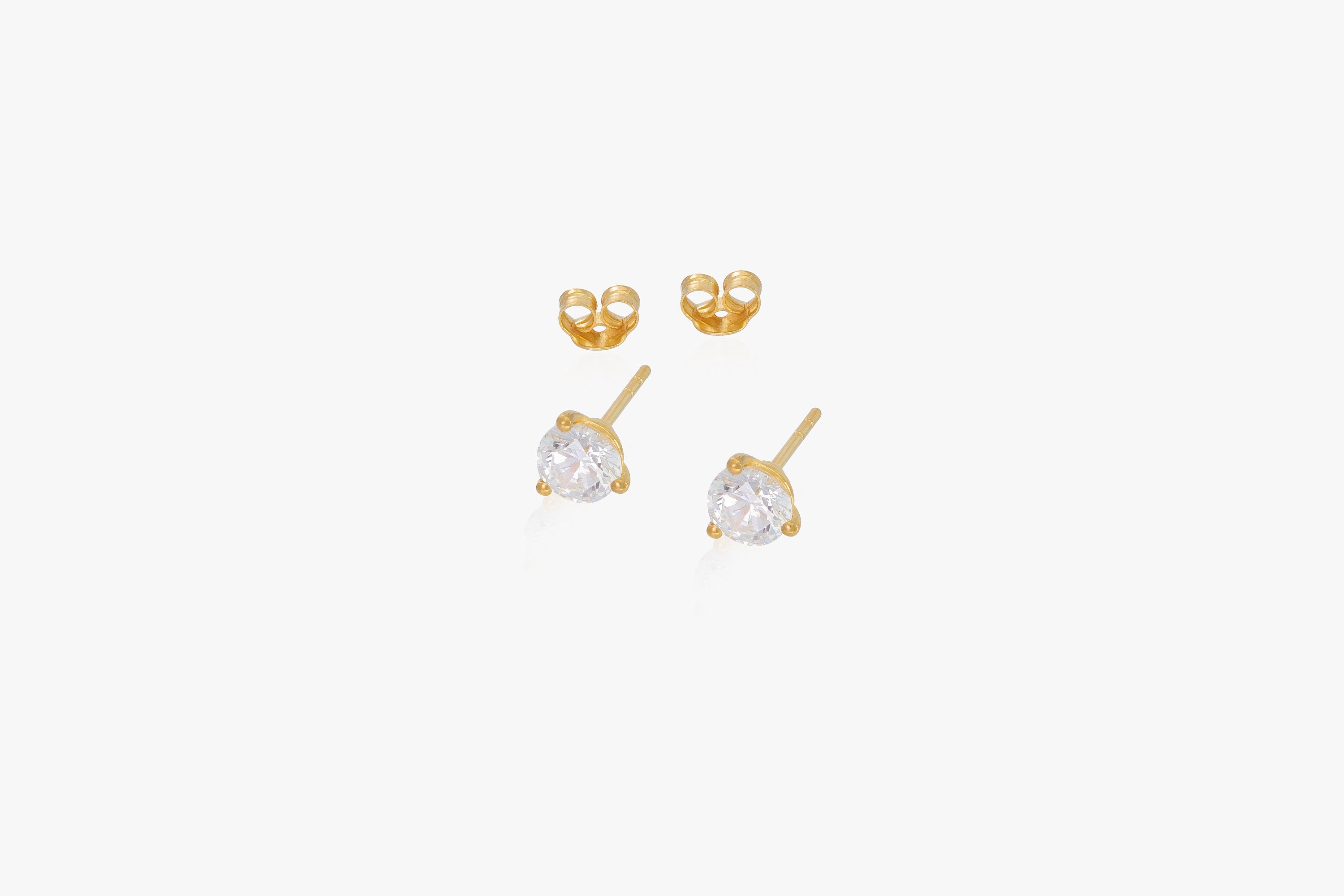 0.84ct Diamond Solitaire Stud Earrings, Minimalist Diamond Studs, Everyday Bridal Earrings, Anniversary Gift for Her