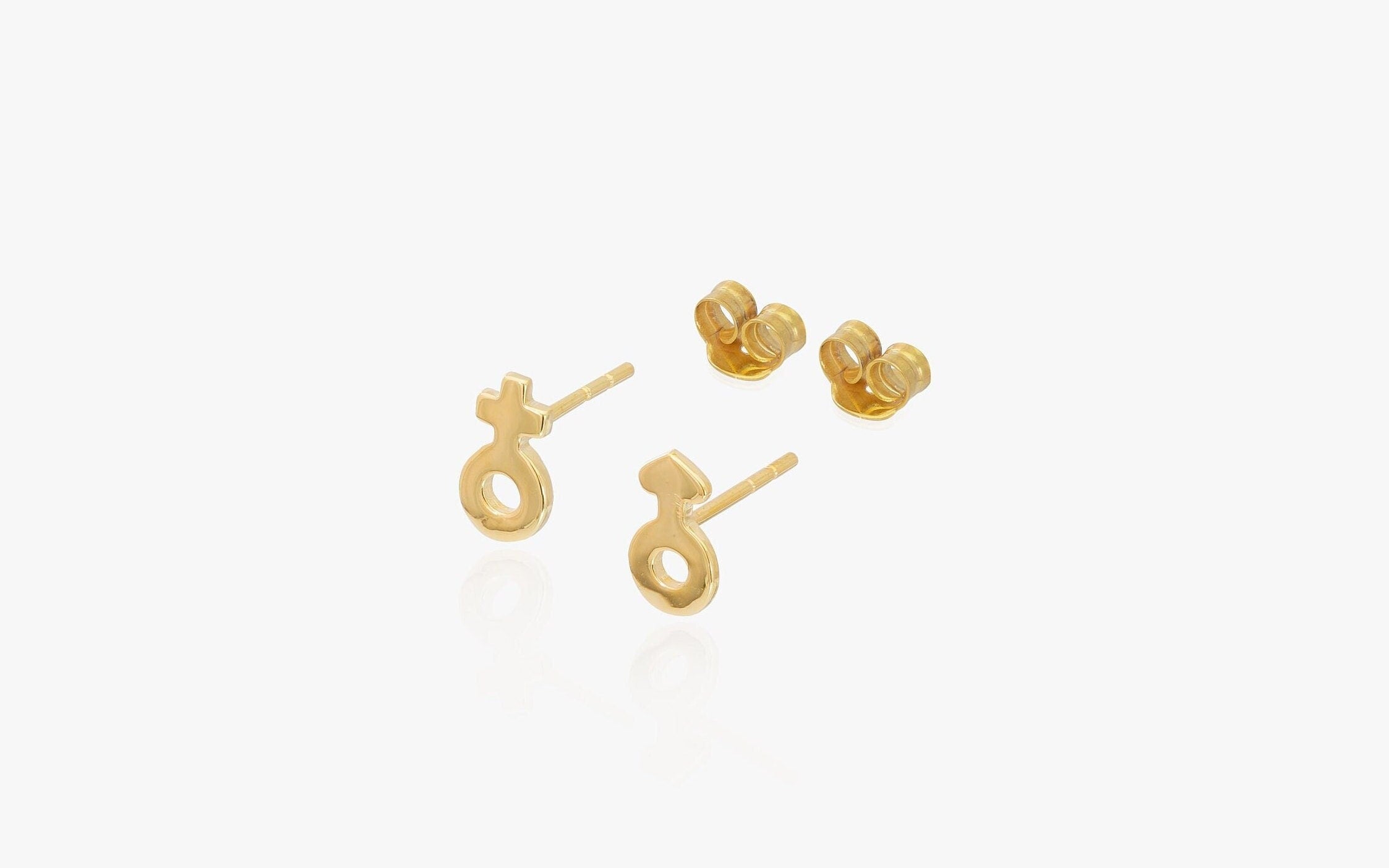 Female Venus Symbol Stud Earrings, Feminine Symbol Studs, Mars Venus Earrings, Venus Earrings, Venus Symbol Stud Earrings