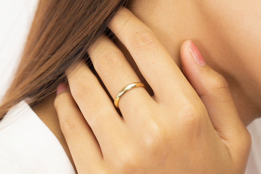 3mm Plain Wedding Band, Men's Women's Wedding Band, Simple Thin Plain Wedding Band, Rounded Wedding Band, Mother's Day Gift