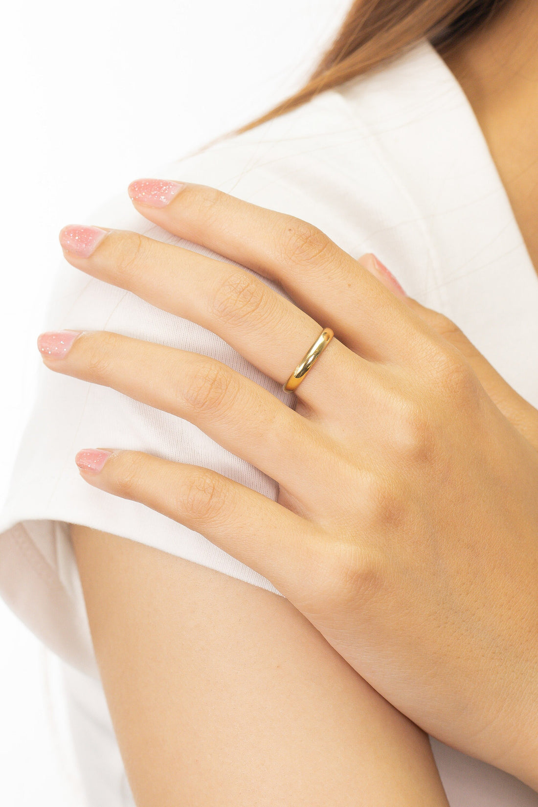 3mm Plain Wedding Band, Men's Women's Wedding Band, Simple Thin Plain Wedding Band, Rounded Wedding Band, Mother's Day Gift